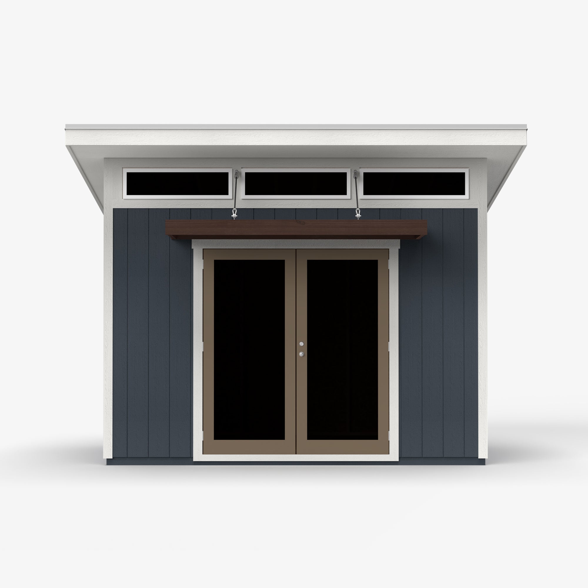 Front facing modern studio shed Front facing modern studio shed