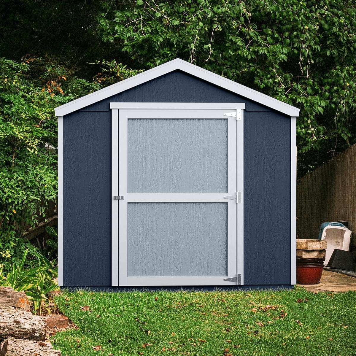 spacious shed in a backyard  spacious shed in a backyard