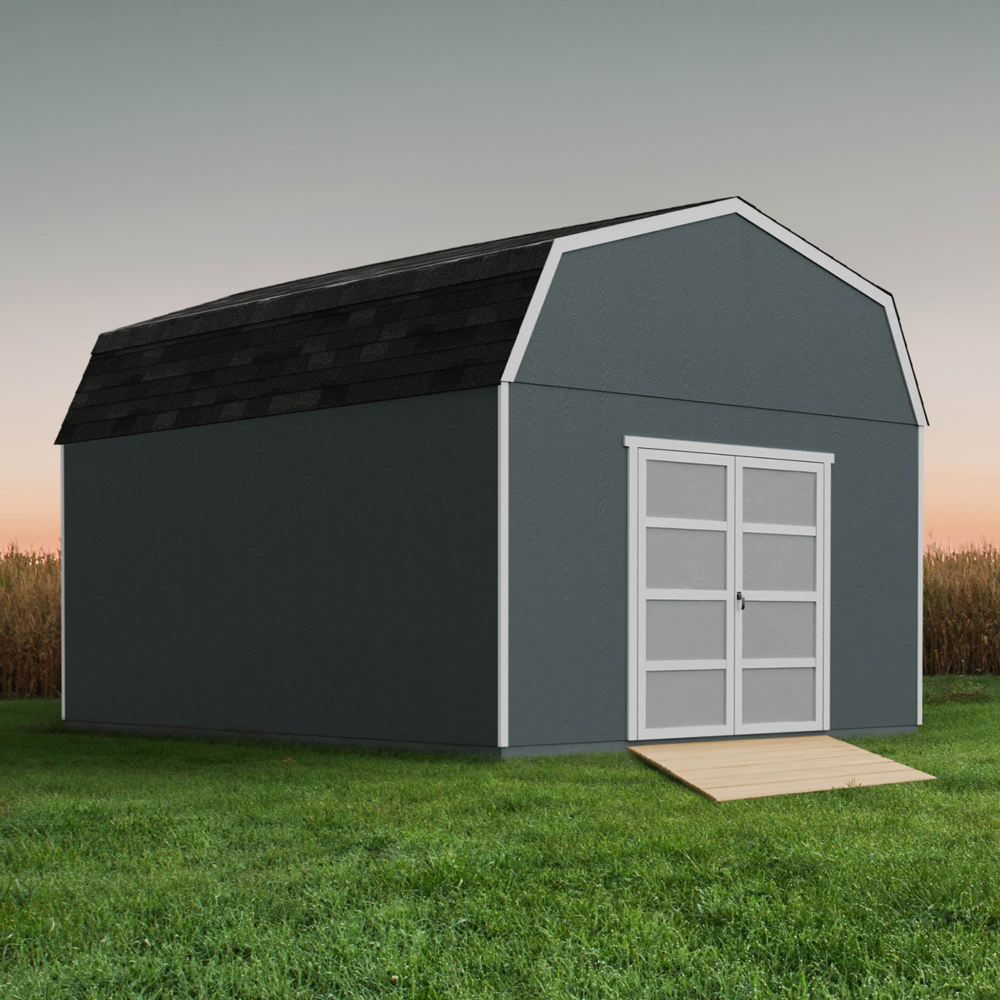 Big spacious shed in a yard Big spacious shed in a yard