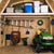 Storage loft for shed organization with tractor, wheelbarrows and tools Storage loft for shed organization with tractor, wheelbarrows and tools