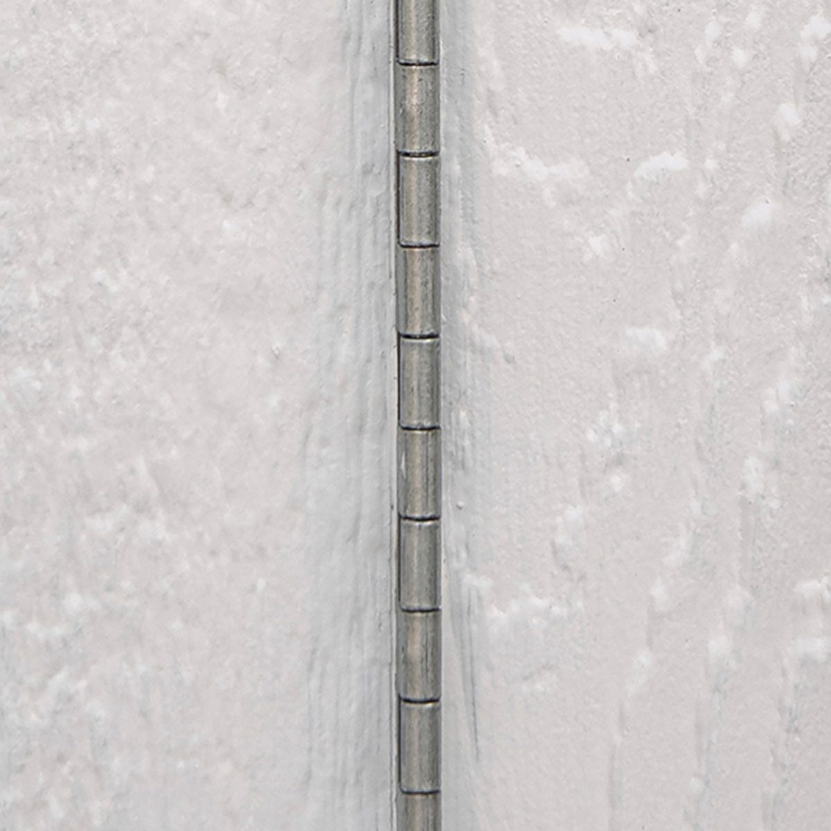 Close up of the hinges for the door 