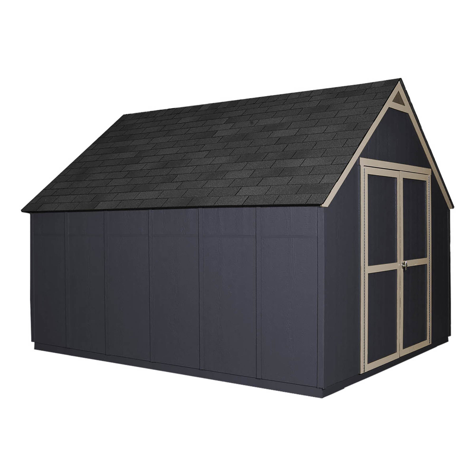 side view of shed