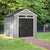 Siena shed in a backyard 