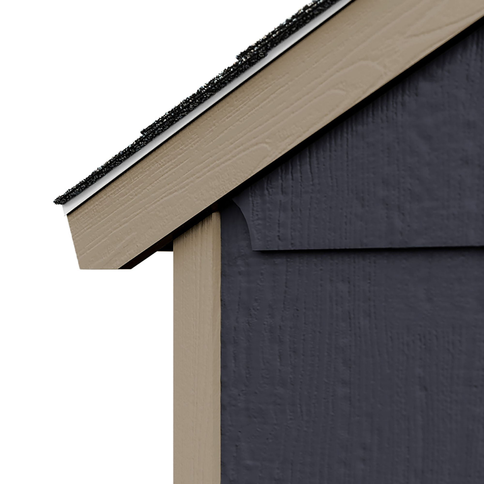 Close up of the overhang 