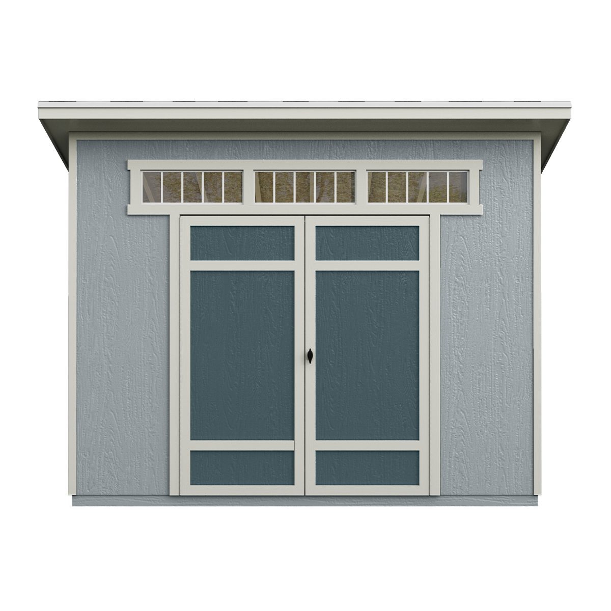 Front facing double door modern shed