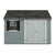 Front view of the double doors storage shed