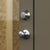 Close up of the door handle and lock