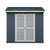 front facing shed with double doors