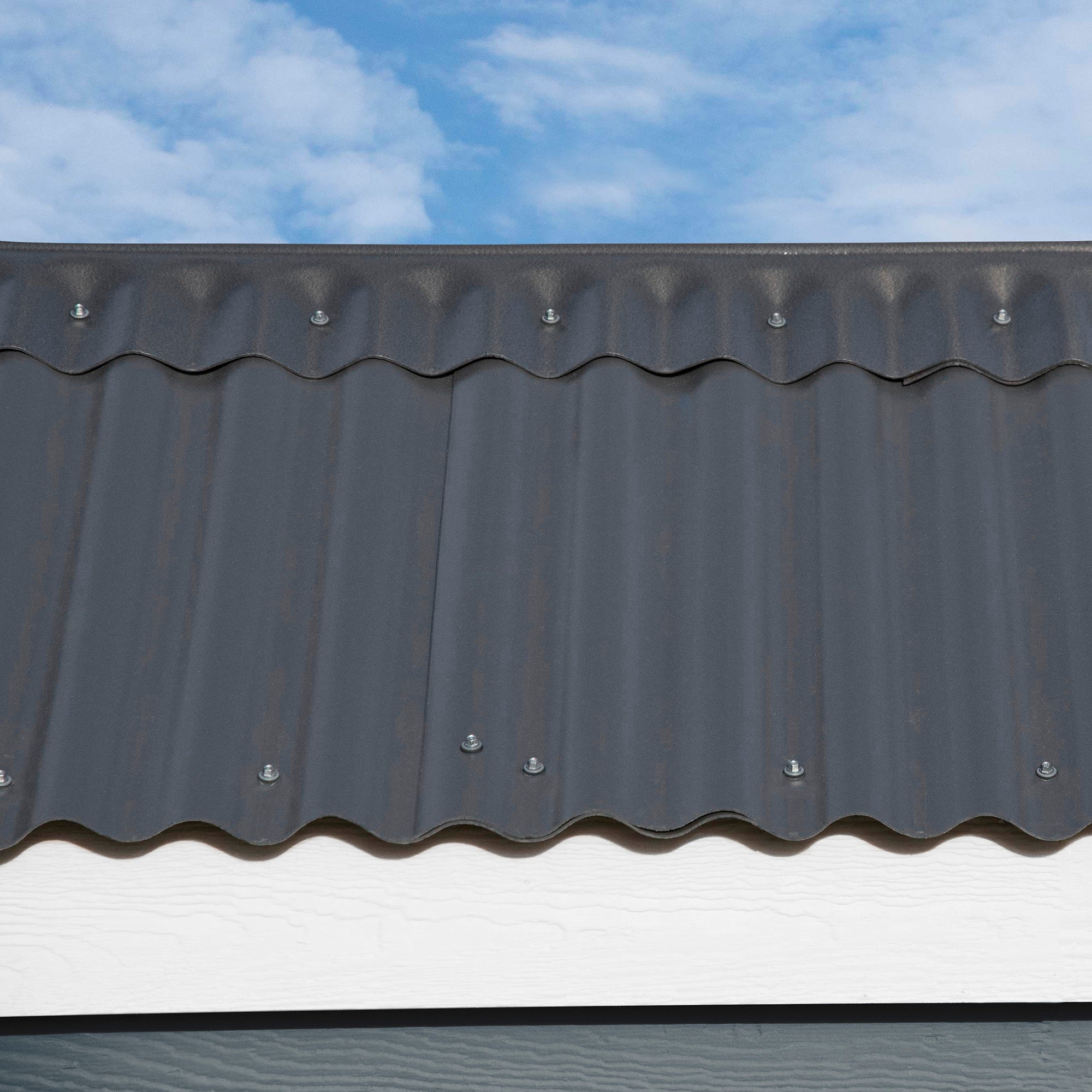Metal roof close up