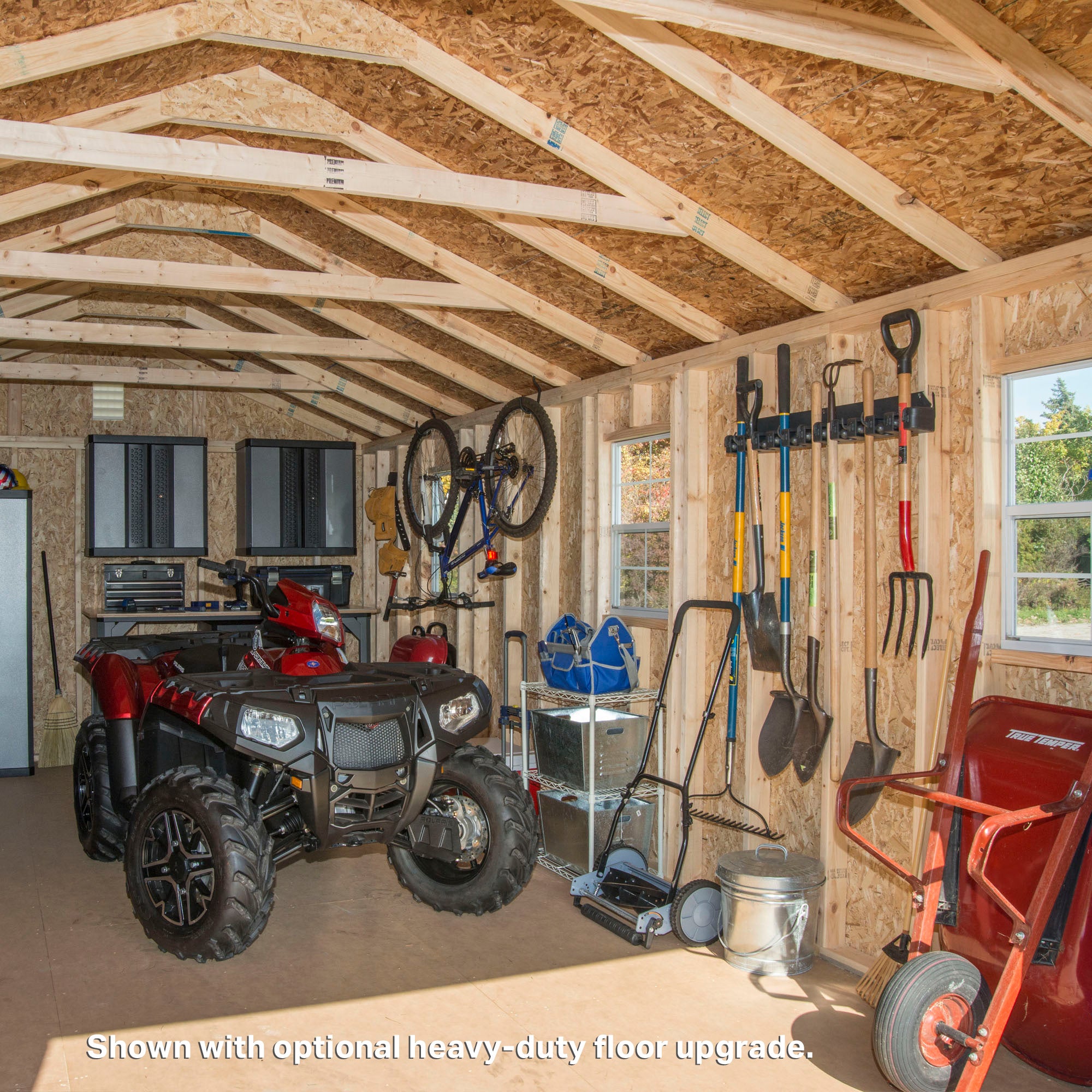 interior close up with all your backyard tools 